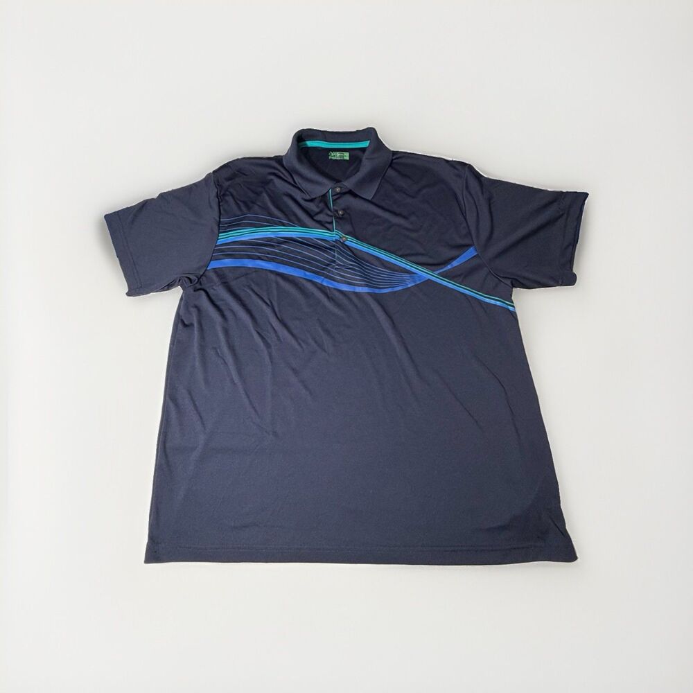 Ben Hogan Men 2XL Performance Polo Shirt Short Sleeve Moisture Wicking Blue NWT